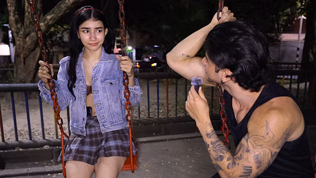 She Was Shy But Curious - Playground Interview Turns Into All-Night Anal